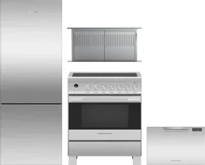 4 Piece Package Includes Refrigerator, Range, Hood And Dishwasher